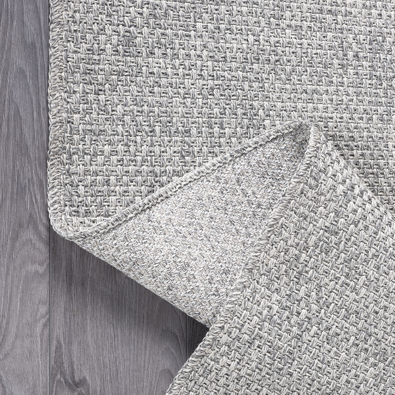 Jorena Gray Jute-Look Rug | Modern Indoor/Outdoor