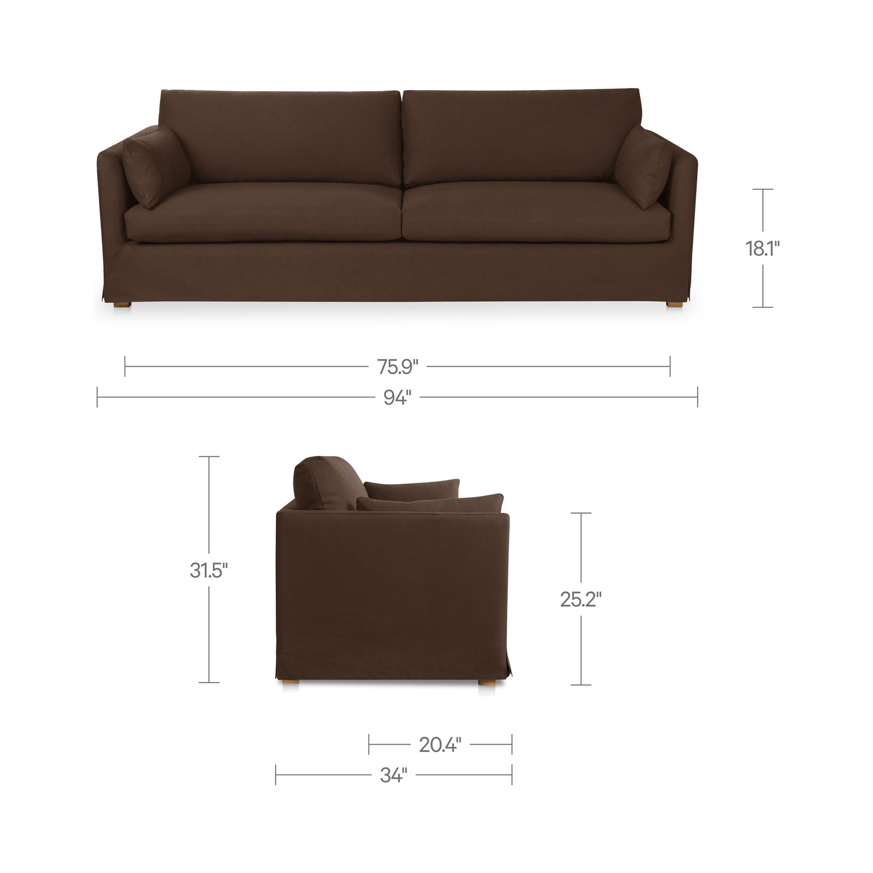 Shea Dark Brown Sofa