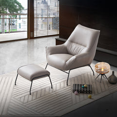 Jabel Grain Accent Chair & Ottoman - Ornate Home