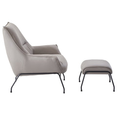 Jabel Grain Accent Chair & Ottoman - Ornate Home