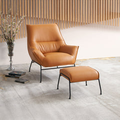 Jabel Sandstone Accent Chair & Ottoman - Ornate Home