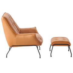 Jabel Sandstone Accent Chair & Ottoman - Ornate Home