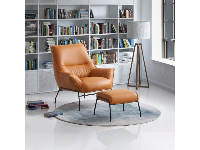 Jabel Sandstone Accent Chair & Ottoman - Ornate Home