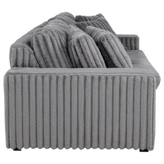 Jacana Grey Corduroy Upholstered Dual Power Chaise Sofa - Ornate Home
