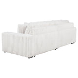 Jacana Ivory Corduroy Upholstered Dual Power Chaise Sofa - Ornate Home
