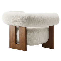 Jace Pearl Boucle Accent Chair - Ornate Home