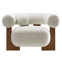 Jace Pearl Boucle Accent Chair - Ornate Home