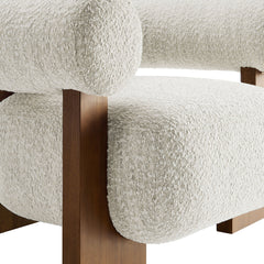 Jace Pearl Boucle Accent Chair - Ornate Home