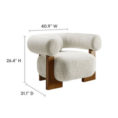 Jace Pearl Boucle Accent Chair - Ornate Home