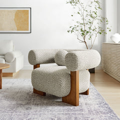 Jace River Rock Boucle Accent Chair - Ornate Home