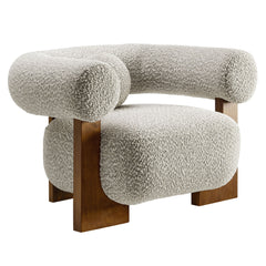 Jace River Rock Boucle Accent Chair - Ornate Home