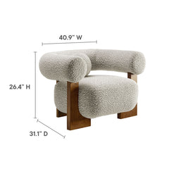 Jace River Rock Boucle Accent Chair - Ornate Home