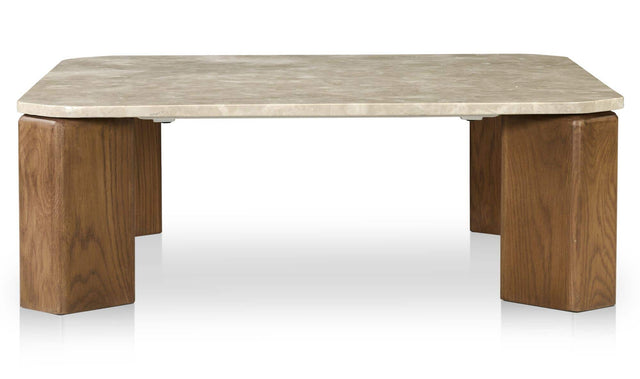 Jace Silk Grey Marble Coffee Table - Ornate Home