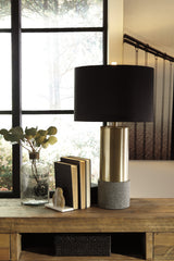 Jacek Gray/Brass Finish Table Lamp (Set of 2) (Online Special Price) - Ornate Home