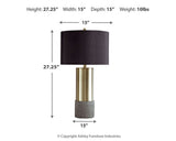 Jacek Gray/Brass Finish Table Lamp (Set of 2) (Online Special Price) - Ornate Home