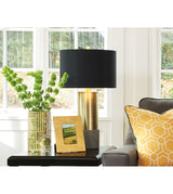 Jacek Gray/Brass Finish Table Lamp (Set of 2) - Ornate Home