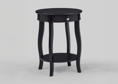 Jacie Black Round Chairside Table - Ornate Home
