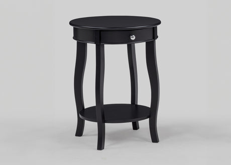 Jacie Black Round Chairside Table - Ornate Home