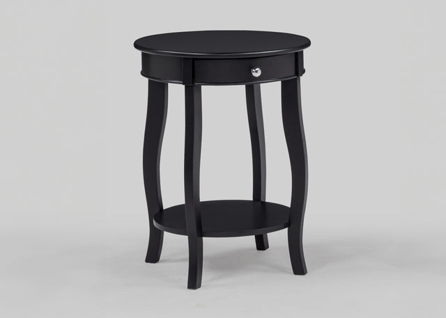 Jacie Black Round Chairside Table - Ornate Home