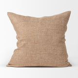 Jacklyn Brown 22x22 Linen Square Pillow Cover with Down Filler - Ornate Home