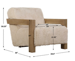 Jackson Brown Sheepskin Accent Chair - Ornate Home