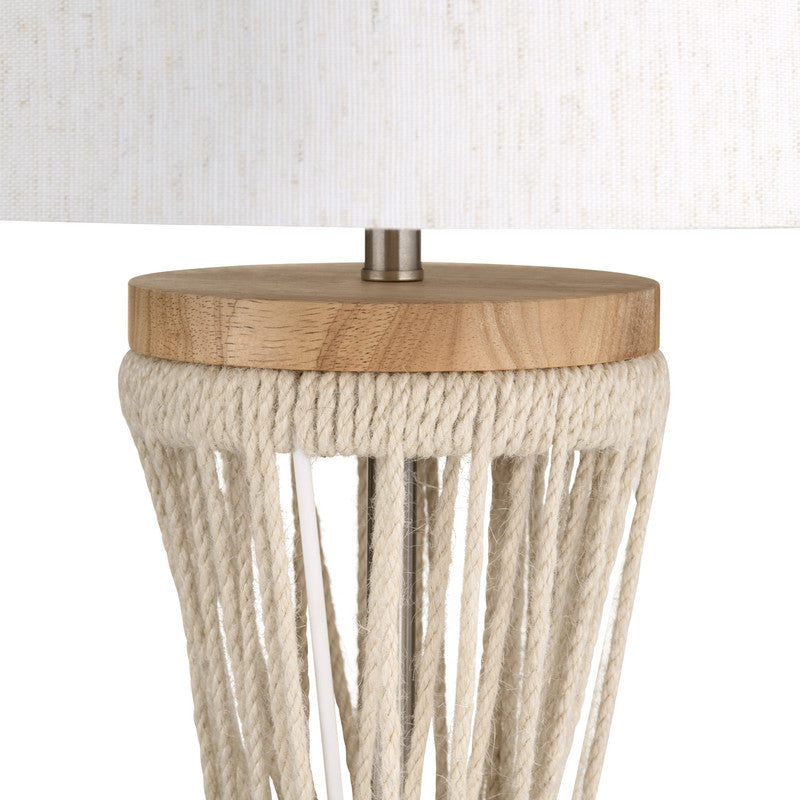 Jackson Natural/White Table Lamp - Ornate Home