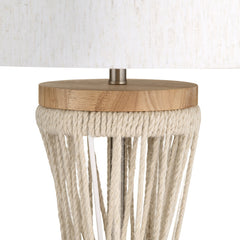 Jackson Natural/White Table Lamp - Ornate Home