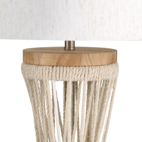 Jackson Natural/White Table Lamp - Ornate Home