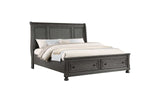 Jackson Rustic Gray King Bedroom Set / 4pc - Ornate Home
