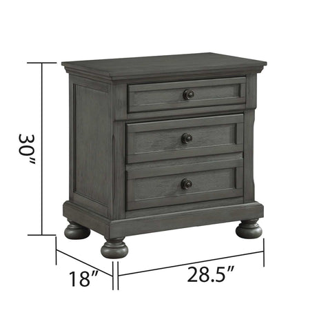 Jackson Rustic Gray King Bedroom Set / 4pc - Ornate Home