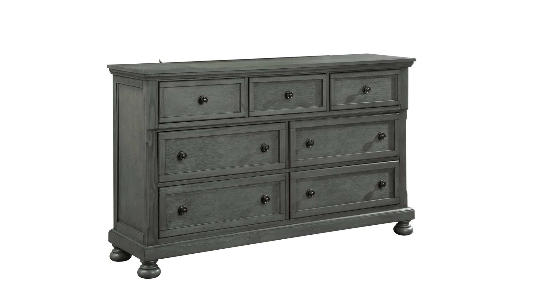 Jackson Rustic Gray King Bedroom Set / 4pc - Ornate Home