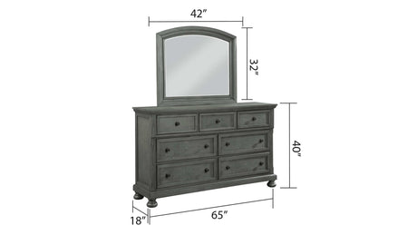 Jackson Rustic Gray King Bedroom Set / 5pc - Ornate Home