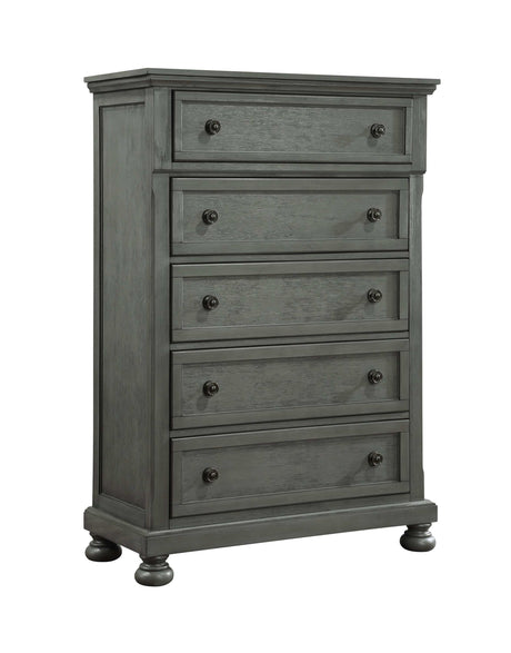 Jackson Rustic Gray King Bedroom Set / 5pc - Ornate Home