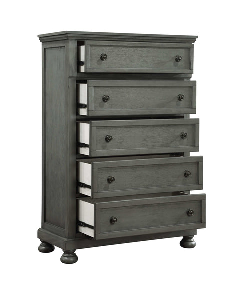 Jackson Rustic Gray King Bedroom Set / 5pc - Ornate Home