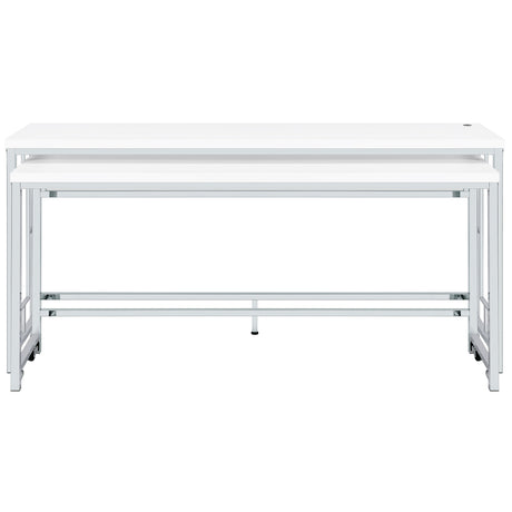 Jackson White 5-piece Counter Height Dining Room Set - Ornate Home