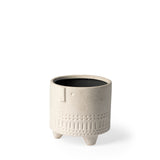 Jacob White Short Ceramic Smiling Face Vase - Ornate Home