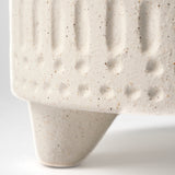 Jacob White Short Ceramic Smiling Face Vase - Ornate Home