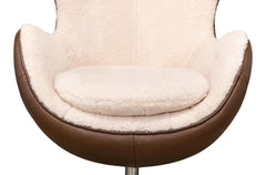 Jacobean Brown Mid 20th Century Egg Chair - Ornate Home