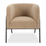 Jacobsen Bronze/Brown/Tan Shearling Barrel Chair - Ornate Home