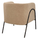 Jacobsen Bronze/Brown/Tan Shearling Barrel Chair - Ornate Home