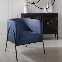 Jacobsen Denim Barrel Chair - Ornate Home