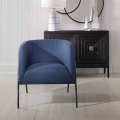 Jacobsen Denim Barrel Chair - Ornate Home