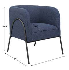 Jacobsen Denim Barrel Chair - Ornate Home