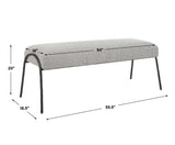 Jacobsen Gray Modern Bench - Ornate Home