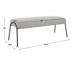 Jacobsen Gray Modern Bench - Ornate Home