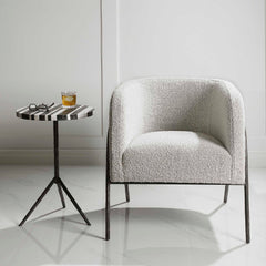 Jacobsen Gray/White Accent Chair - Ornate Home
