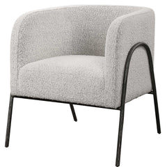 Jacobsen Gray/White Accent Chair - Ornate Home