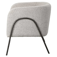 Jacobsen Gray/White Accent Chair - Ornate Home