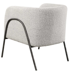 Jacobsen Gray/White Accent Chair - Ornate Home