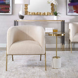Jacobsen Off White Shearling Accent Chair - Ornate Home